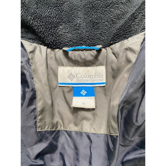 Columbia Olive Long Zip Up Up Quilted Down Puffer Jacket Women’s Size Medium - Picture 3 of 7